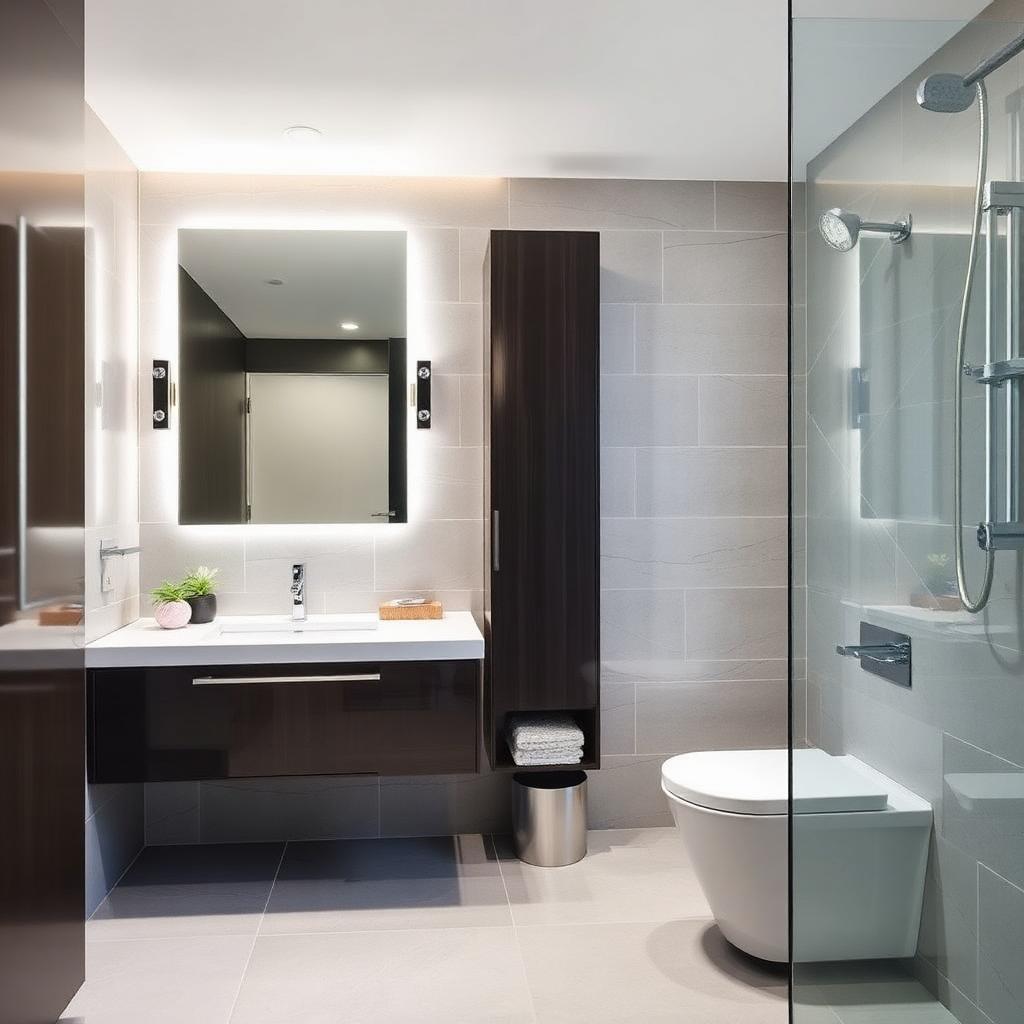 Rénovation moderne de salle de bain